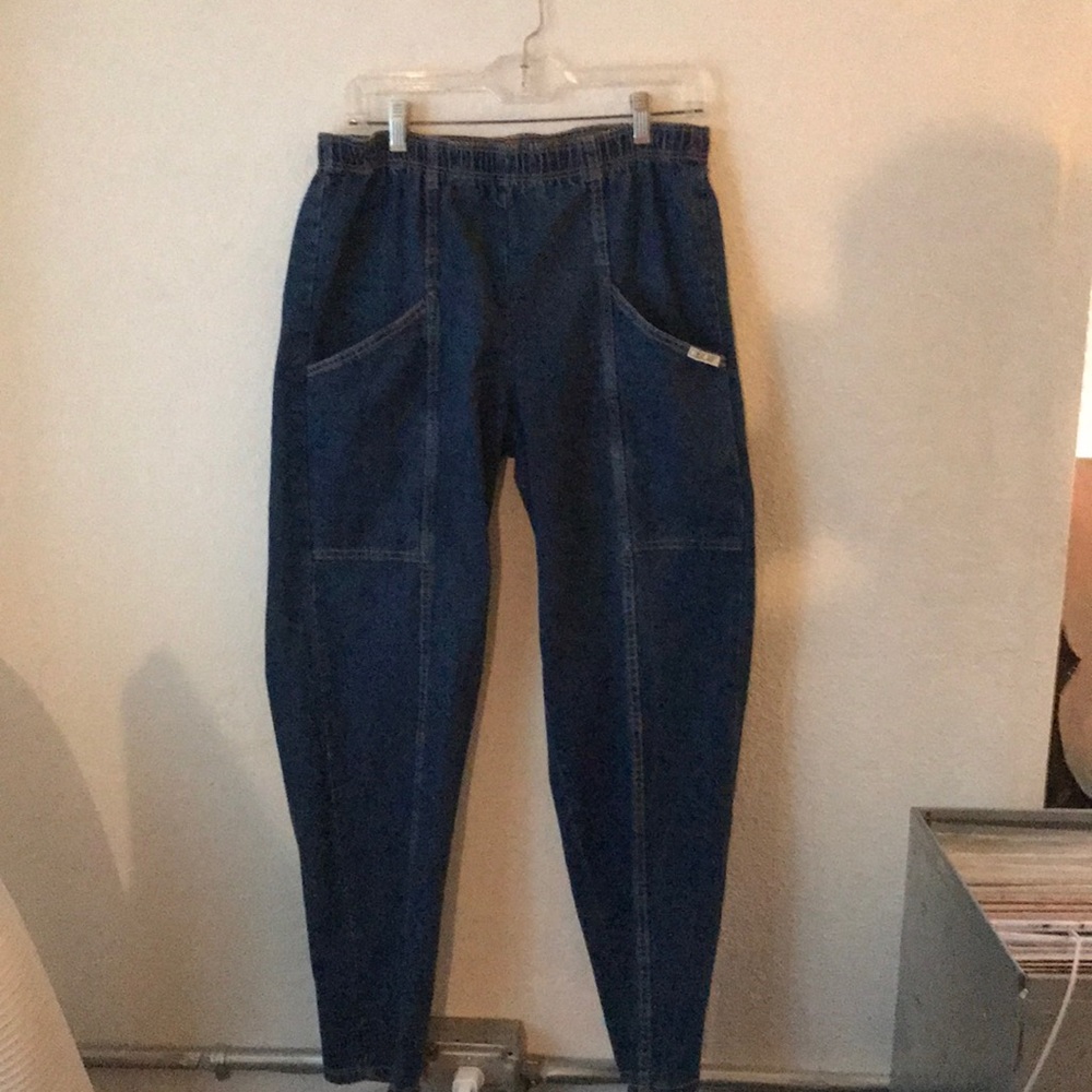 Vintage Cherokee DARK blue denim...elastic waist